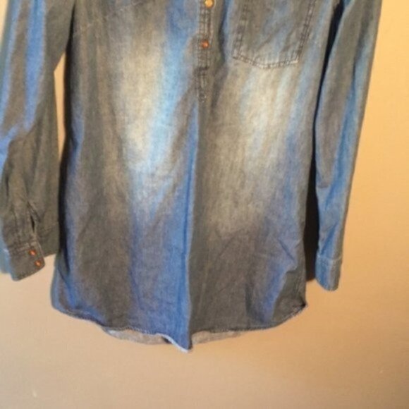 Ci Sono Tunic Dress Denim Chambray - Picture 5 of 8